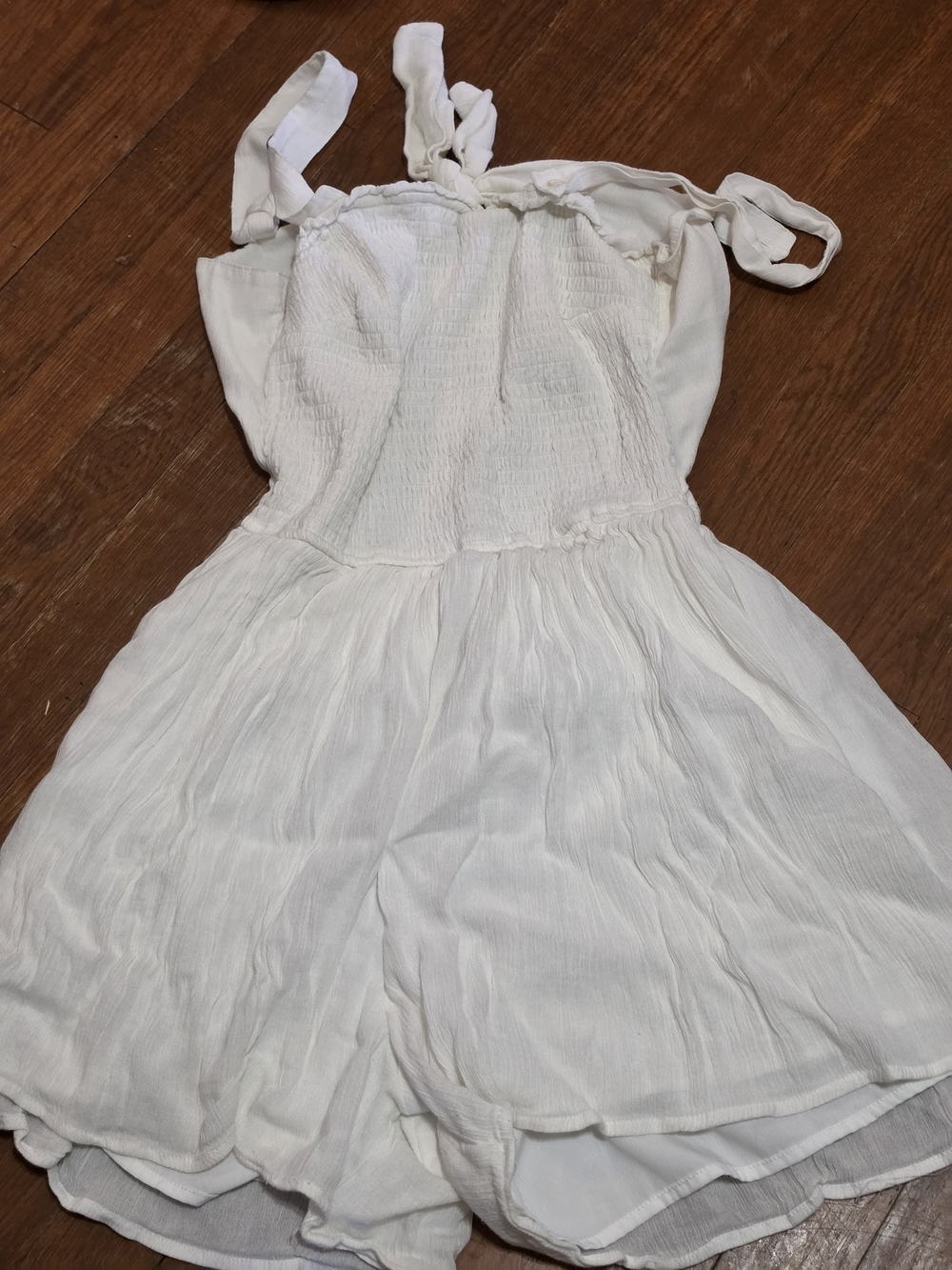Hollister Smocked Tie-Back Romper